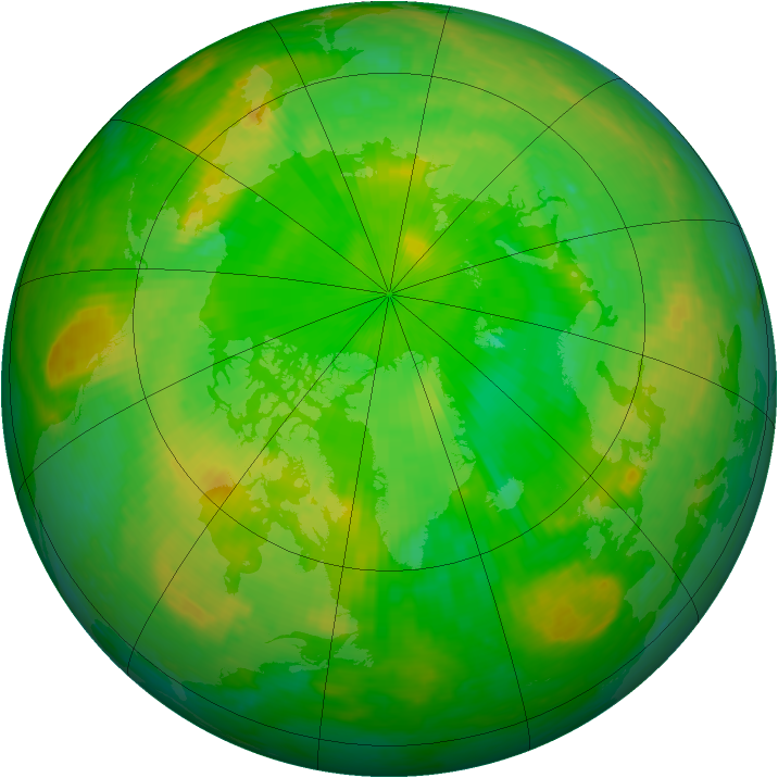 Arctic ozone map for 29 June 2003